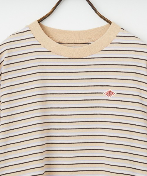 DANTON（ダントン）の「[DANTON/ダントン] ワンポイントロゴ ボーダー ショートスリーブTシャツ（Tシャツ/カットソー・レディース・ブルー系/ホワイト系/ネイビー系/ベージュ系・M/S）」の8枚目の写真