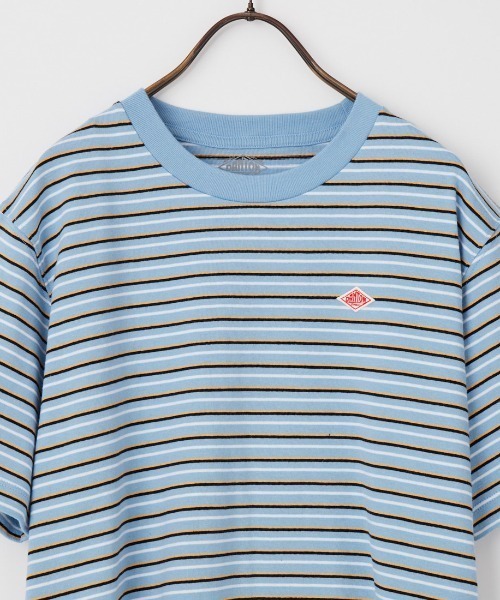 DANTON（ダントン）の「[DANTON/ダントン] ワンポイントロゴ ボーダー ショートスリーブTシャツ（Tシャツ/カットソー・レディース・ブルー系/ホワイト系/ネイビー系/ベージュ系・M/S）」の16枚目の写真