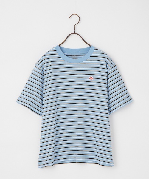 DANTON（ダントン）の「[DANTON/ダントン] ワンポイントロゴ ボーダー ショートスリーブTシャツ（Tシャツ/カットソー・レディース・ブルー系/ホワイト系/ネイビー系/ベージュ系・M/S）」の19枚目の写真