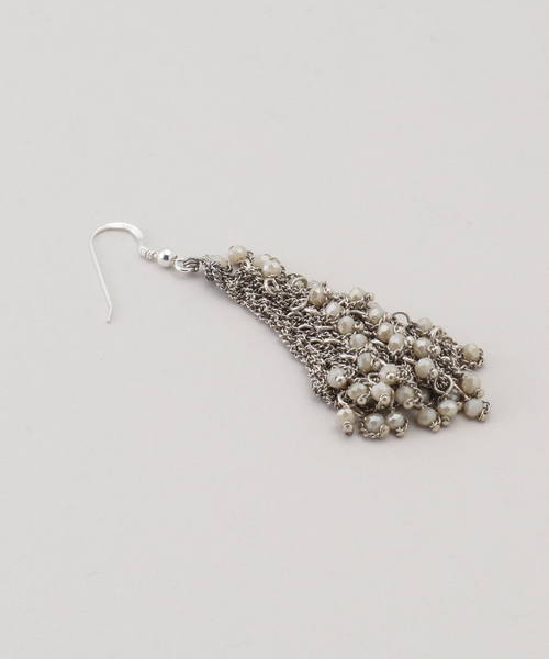 VERMEIL par iena（ヴェルメイユパーイエナ）の「JEAN FRANCOIS MIMILLA ジャン フランソワ ミミラ Glass Beads &Knittピアス BO103（ピアス（両耳用）・レディース・シルバー・FREE）」の2枚目の写真