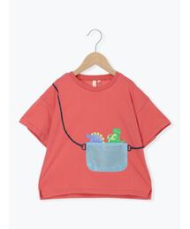 Samansa Mos2 Lagom | 【吸水速乾】メッシュポケット恐竜Tシャツ(Tシャツ/カットソー)