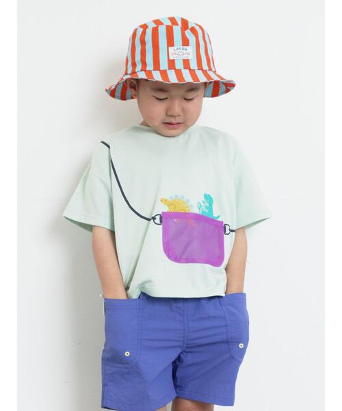 Samansa Mos2 Lagom（サマンサモスモスラーゴム）の「【吸水速乾】メッシュポケット恐竜Tシャツ（Tシャツ/カットソー・キッズ・ブラウン/レッド/ミント・130/95/120/110/100）」の6枚目の写真