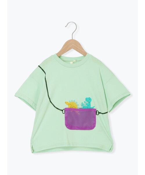 Samansa Mos2 Lagom（サマンサモスモスラーゴム）の「【吸水速乾】メッシュポケット恐竜Tシャツ（Tシャツ/カットソー・キッズ・ブラウン/レッド/ミント・130/95/120/110/100）」の14枚目の写真