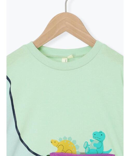 Samansa Mos2 Lagom（サマンサモスモスラーゴム）の「【吸水速乾】メッシュポケット恐竜Tシャツ（Tシャツ/カットソー・キッズ・ブラウン/レッド/ミント・130/95/120/110/100）」の16枚目の写真