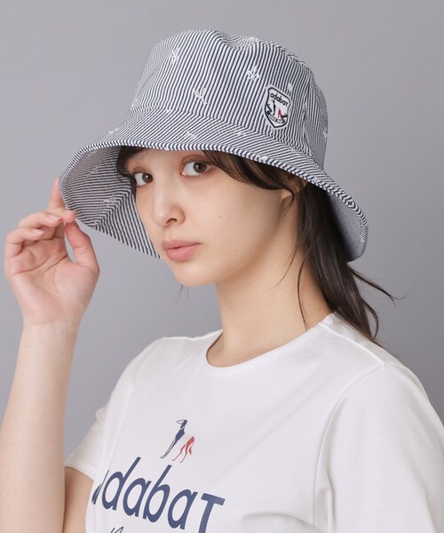 adabat(アダバット)の「【ADABAT NAVY】飛び柄刺しゅうハット(ハット・レディース・ホワイト系3/ネイビー系2・00)」の10枚目の写真
