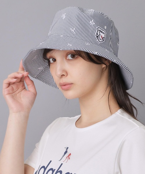 adabat(アダバット)の「【ADABAT NAVY】飛び柄刺しゅうハット(ハット・レディース・ホワイト系3/ネイビー系2・00)」の1枚目の写真