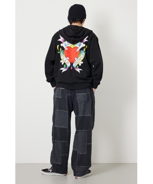 RODEO CROWNS WIDE BOWL(ロデオクラウンズワイドボウル)の「(Ed Hardy)ZIPパーカー(パーカー・レディース・ブラック/オフホワイト/杢グレー・MEDIUM/LARGE)」の18枚目の写真