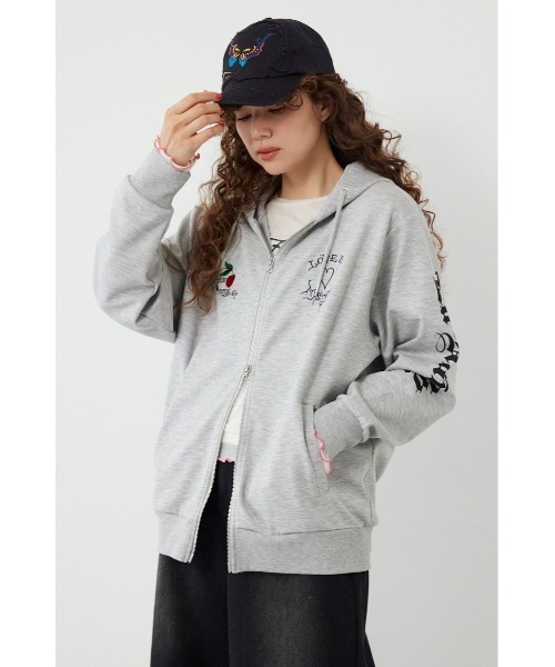 RODEO CROWNS WIDE BOWL(ロデオクラウンズワイドボウル)の「(Ed Hardy)ZIPパーカー(パーカー・レディース・ブラック/オフホワイト/杢グレー・MEDIUM/LARGE)」の19枚目の写真