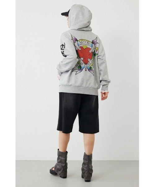 RODEO CROWNS WIDE BOWL(ロデオクラウンズワイドボウル)の「(Ed Hardy)ZIPパーカー(パーカー・レディース・ブラック/オフホワイト/杢グレー・MEDIUM/LARGE)」の22枚目の写真