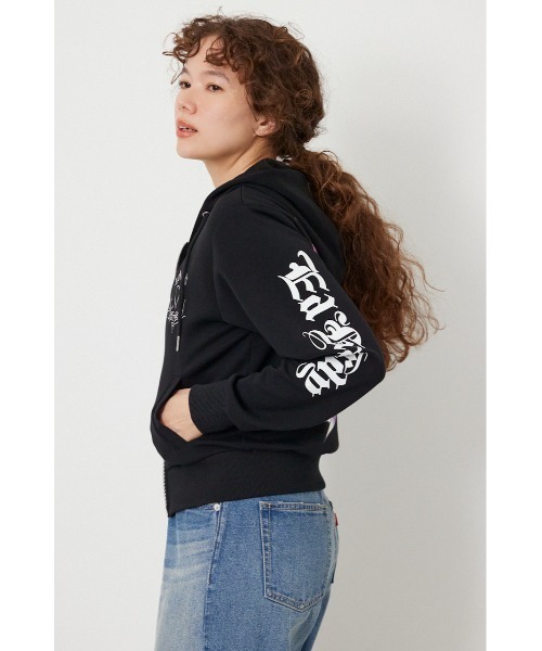 RODEO CROWNS WIDE BOWL(ロデオクラウンズワイドボウル)の「(Ed Hardy)ZIPパーカー(パーカー・レディース・ブラック/オフホワイト/杢グレー・MEDIUM/LARGE)」の10枚目の写真