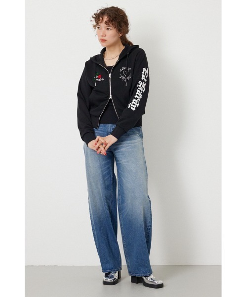 RODEO CROWNS WIDE BOWL(ロデオクラウンズワイドボウル)の「(Ed Hardy)ZIPパーカー(パーカー・レディース・ブラック/オフホワイト/杢グレー・MEDIUM/LARGE)」の12枚目の写真