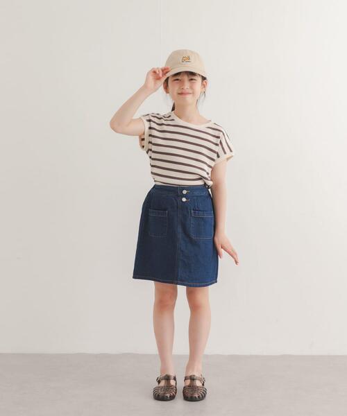 URBAN RESEARCH DOORS（アーバンリサーチドアーズ）の「『150サイズあり』変形ワッフルノースリーブプルオーバー(KIDS)（Tシャツ/カットソー・キッズ・グレー系その他/オフホワイト・120/105/135/150）」の7枚目の写真