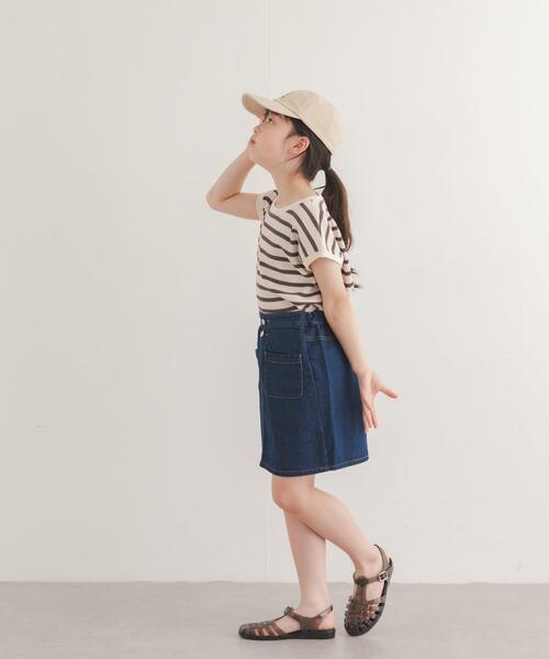 URBAN RESEARCH DOORS（アーバンリサーチドアーズ）の「『150サイズあり』変形ワッフルノースリーブプルオーバー(KIDS)（Tシャツ/カットソー・キッズ・グレー系その他/オフホワイト・120/105/135/150）」の9枚目の写真