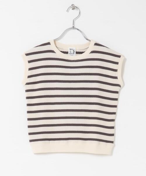 URBAN RESEARCH DOORS（アーバンリサーチドアーズ）の「『150サイズあり』変形ワッフルノースリーブプルオーバー(KIDS)（Tシャツ/カットソー・キッズ・グレー系その他/オフホワイト・120/105/135/150）」の10枚目の写真