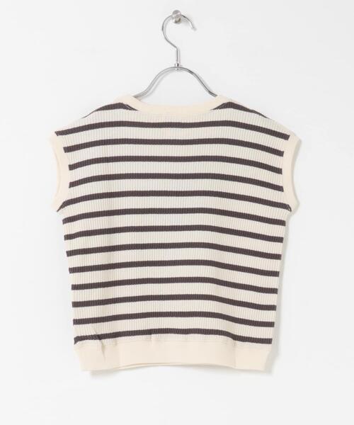 URBAN RESEARCH DOORS（アーバンリサーチドアーズ）の「『150サイズあり』変形ワッフルノースリーブプルオーバー(KIDS)（Tシャツ/カットソー・キッズ・グレー系その他/オフホワイト・120/105/135/150）」の12枚目の写真