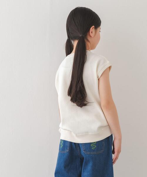 URBAN RESEARCH DOORS（アーバンリサーチドアーズ）の「『150サイズあり』変形ワッフルノースリーブプルオーバー(KIDS)（Tシャツ/カットソー・キッズ・グレー系その他/オフホワイト・120/105/135/150）」の18枚目の写真