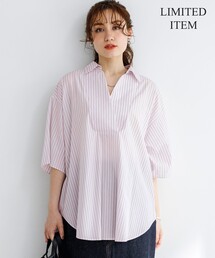 リラックスシルエット スキッパーシャツ