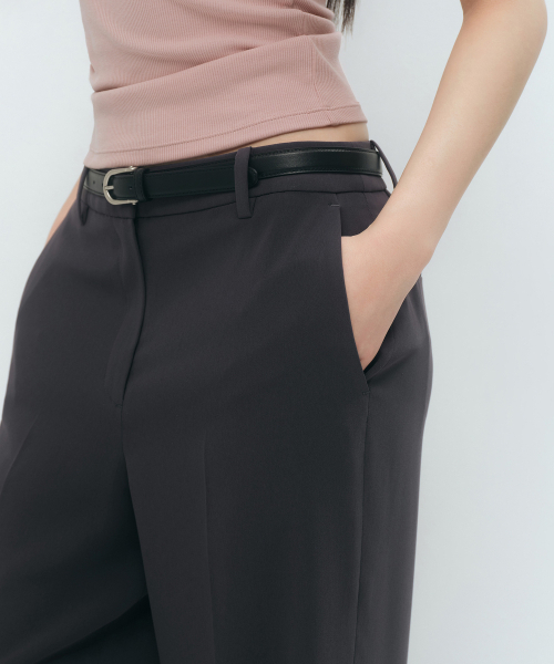 MUSINSA STANDARD WOMAN（ムシンサスタンダードウーマン）の「ウィメンズフルイドロウエストワイドスラックス[グレー]（スラックス・レディース・その他・22/23/24/25/26/27/28/29/30/31/32/34）」の5枚目の写真
