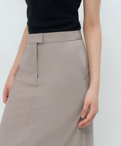 MUSINSA STANDARD WOMAN（ムシンサスタンダードウーマン）の「[クールタンダード] ウィメンズ ストレート マキシ スカート [ライトベージュ]（スカート・レディース・その他・X-SMALL/SMALL/MEDIUM/LARGE）」の5枚目の写真