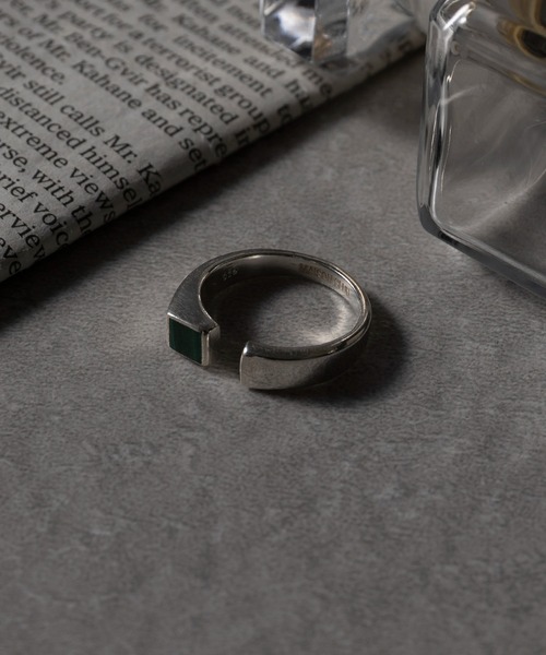 MAISON CLUB(メゾンクラブ)の「【MAISON CLUB】Open Stone Ring Silver925 KUN(リング・メンズ・ターコイズブルー/ブラック/ネイビー/ブラウン/グリーン/ホワイト・9)」の4枚目の写真