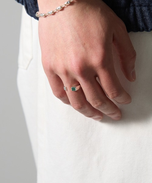 MAISON CLUB(メゾンクラブ)の「【MAISON CLUB】Open Stone Ring Silver925 KUN(リング・メンズ・ターコイズブルー/ブラック/ネイビー/ブラウン/グリーン/ホワイト・9)」の15枚目の写真
