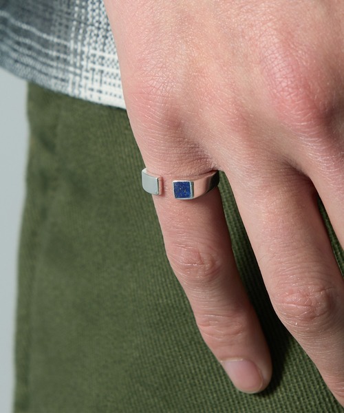 MAISON CLUB(メゾンクラブ)の「【MAISON CLUB】Open Stone Ring Silver925 KUN(リング・メンズ・ターコイズブルー/ブラック/ネイビー/ブラウン/グリーン/ホワイト・9)」の19枚目の写真