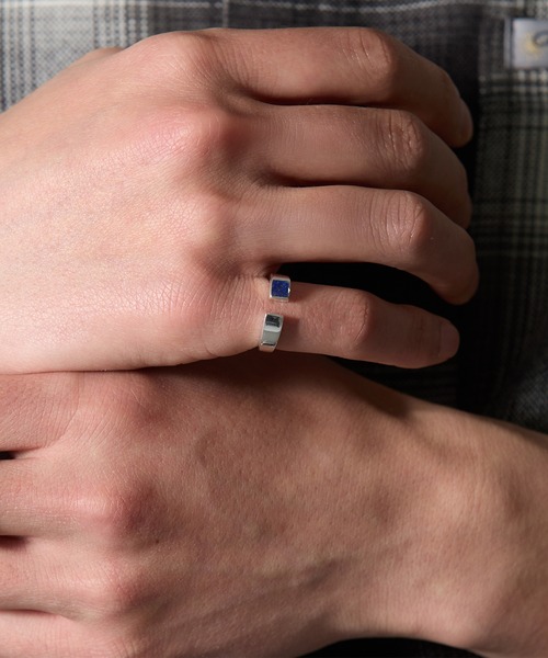 MAISON CLUB(メゾンクラブ)の「【MAISON CLUB】Open Stone Ring Silver925 KUN(リング・メンズ・ターコイズブルー/ブラック/ネイビー/ブラウン/グリーン/ホワイト・9)」の22枚目の写真