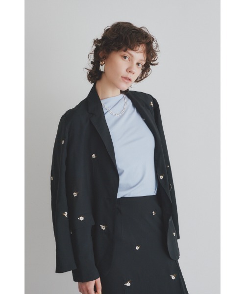 Muel Chic(ミュエルシック)の「Lily embroidery sheer JKT リリーエンブロイダリーシアージャケット(テーラードジャケット・レディース・ブラウン/ブラック/ベージュ系その他・FREE)」の10枚目の写真
