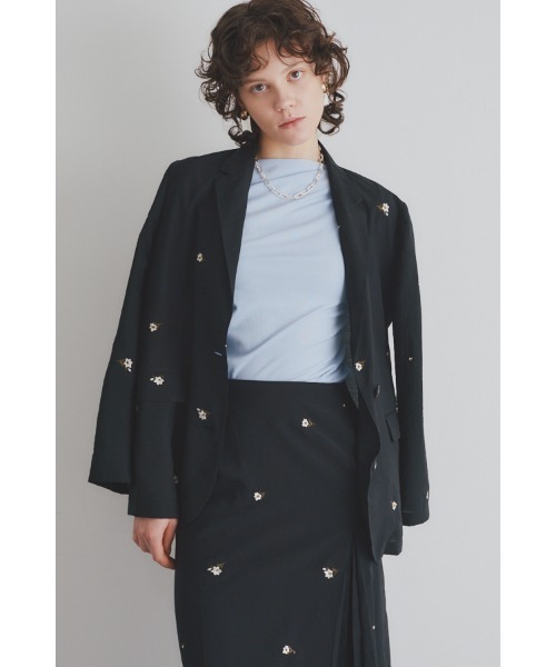 Muel Chic(ミュエルシック)の「Lily embroidery sheer JKT リリーエンブロイダリーシアージャケット(テーラードジャケット・レディース・ブラウン/ブラック/ベージュ系その他・FREE)」の12枚目の写真
