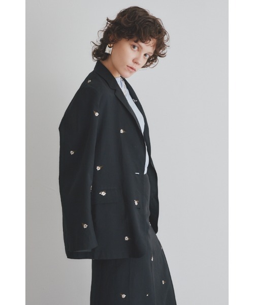 Muel Chic(ミュエルシック)の「Lily embroidery sheer JKT リリーエンブロイダリーシアージャケット(テーラードジャケット・レディース・ブラウン/ブラック/ベージュ系その他・FREE)」の8枚目の写真
