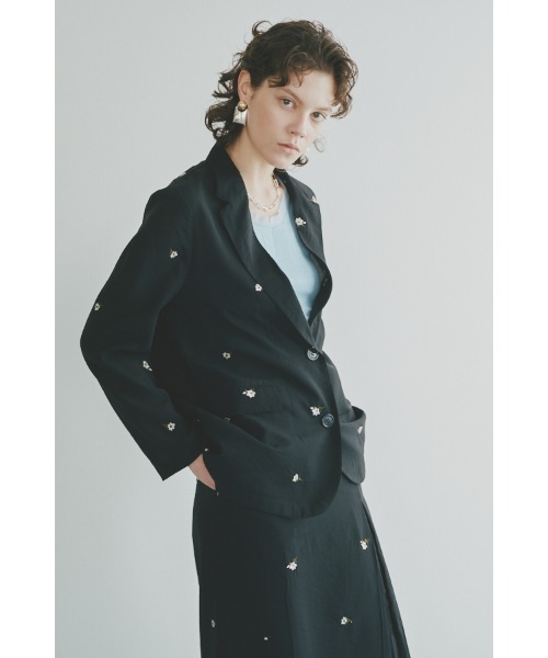 Muel Chic(ミュエルシック)の「Lily embroidery sheer JKT リリーエンブロイダリーシアージャケット(テーラードジャケット・レディース・ブラウン/ブラック/ベージュ系その他・FREE)」の14枚目の写真