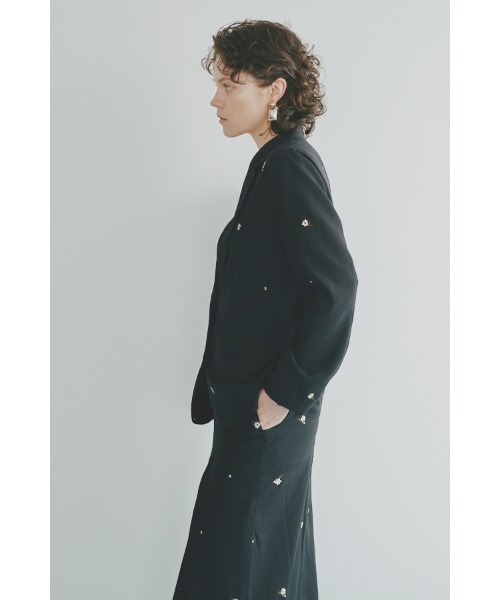 Muel Chic(ミュエルシック)の「Lily embroidery sheer JKT リリーエンブロイダリーシアージャケット(テーラードジャケット・レディース・ブラウン/ブラック/ベージュ系その他・FREE)」の15枚目の写真