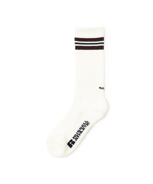 BEAMS HEART(ビームスハート)の「【EXCLUSIVE】RUSSELL ATHLETIC / ライン パイル ソックス(ソックス/靴下・レディース・ネイビー/グリーン・ONE SIZE)」の2枚目の写真