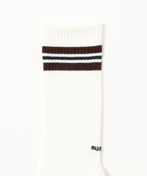 BEAMS HEART(ビームスハート)の「【EXCLUSIVE】RUSSELL ATHLETIC / ライン パイル ソックス(ソックス/靴下・レディース・ネイビー/グリーン・ONE SIZE)」の3枚目の写真