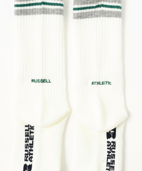 BEAMS HEART(ビームスハート)の「【EXCLUSIVE】RUSSELL ATHLETIC / ライン パイル ソックス(ソックス/靴下・レディース・ネイビー/グリーン・ONE SIZE)」の6枚目の写真