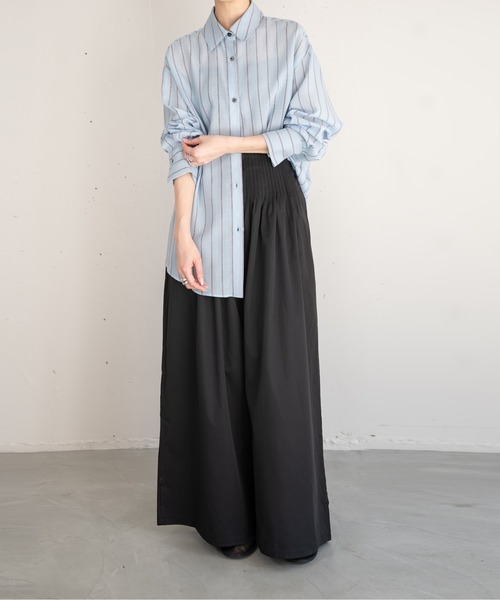 hwyl(ヒュイル)の「タックワイドパンツ(その他パンツ・レディース・ブラック/ベージュ・MEDIUM/SMALL)」の7枚目の写真