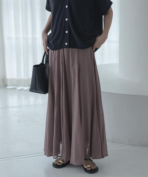 URBAN RESEARCH Sonny Label(アーバンリサーチサニーレーベル)の「エアリーコットンボイルフレアスカート(スカート・レディース・ブラック/グレー系その他/ブルー/レッド・FREE)」の2枚目の写真
