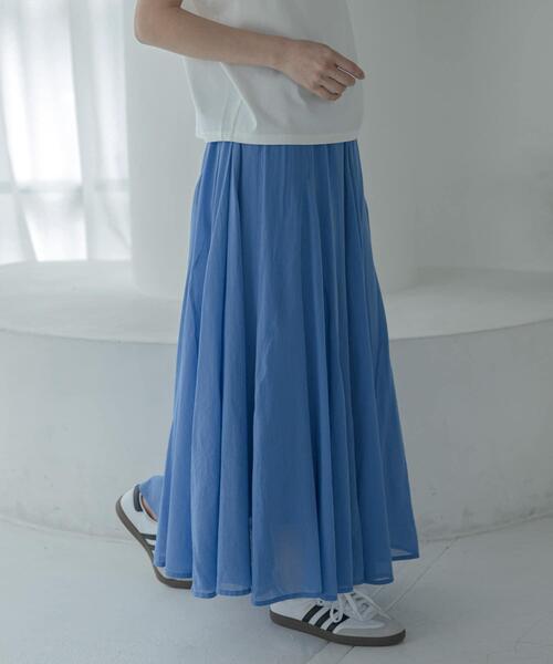 URBAN RESEARCH Sonny Label(アーバンリサーチサニーレーベル)の「エアリーコットンボイルフレアスカート(スカート・レディース・ブラック/グレー系その他/ブルー/レッド・FREE)」の3枚目の写真