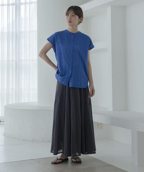 URBAN RESEARCH Sonny Label(アーバンリサーチサニーレーベル)の「エアリーコットンボイルフレアスカート(スカート・レディース・ブラック/グレー系その他/ブルー/レッド・FREE)」の12枚目の写真