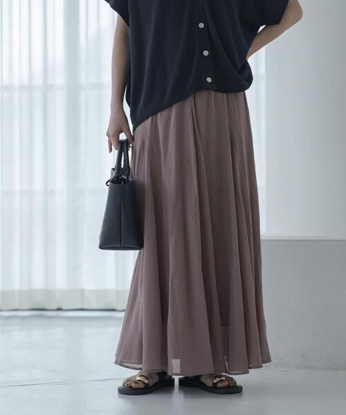 URBAN RESEARCH Sonny Label(アーバンリサーチサニーレーベル)の「エアリーコットンボイルフレアスカート(スカート・レディース・ブラック/グレー系その他/ブルー/レッド・FREE)」の20枚目の写真