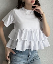 1枚で華やぐ主役級フリルTシャツ