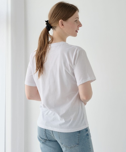 ZAKKA-BOX(ザッカボックス)の「ブーケプリントTシャツ(Tシャツ/カットソー・レディース・チャコールグレー/ホワイト・FREE)」の5枚目の写真