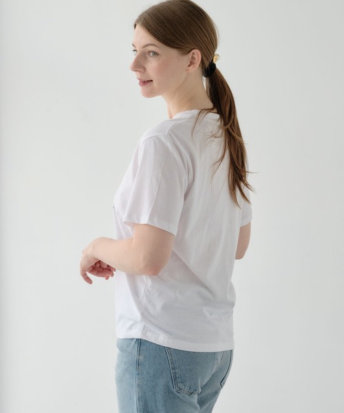 ZAKKA-BOX(ザッカボックス)の「ブーケプリントTシャツ(Tシャツ/カットソー・レディース・チャコールグレー/ホワイト・FREE)」の7枚目の写真