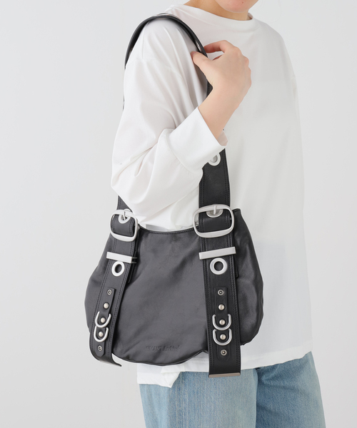 VACANT Archive(ベイカントアーカイブ)の「【Geek Office / ギークオフィス】VACANT Archive / BELLA MINI SHOULDER BAG(ショルダーバッグ・レディース・ブラック/ベージュ・FREE)」の3枚目の写真