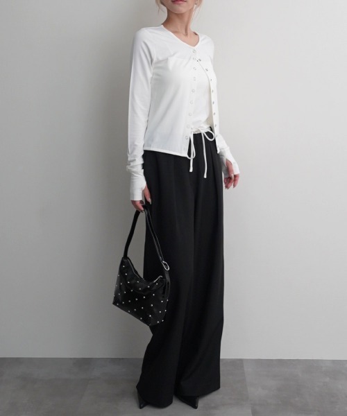 Rashik(ラシク)の「【Rashik】接触冷感 スナップボタンカーデ UVカット 抗菌 防臭(カーディガン/ボレロ・レディース・ブラック/レッド/ブルー/ホワイト・FREE)」の17枚目の写真