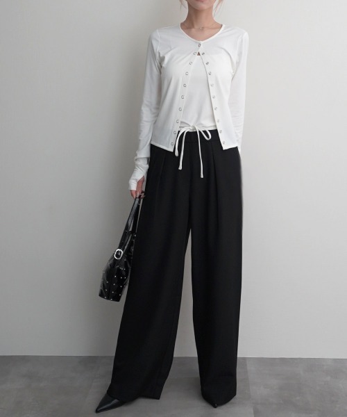 Rashik(ラシク)の「【Rashik】接触冷感 スナップボタンカーデ UVカット 抗菌 防臭(カーディガン/ボレロ・レディース・ブラック/レッド/ブルー/ホワイト・FREE)」の16枚目の写真