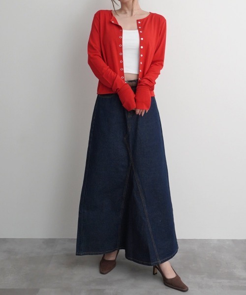 Rashik(ラシク)の「【Rashik】接触冷感 スナップボタンカーデ UVカット 抗菌 防臭(カーディガン/ボレロ・レディース・ブラック/レッド/ブルー/ホワイト・FREE)」の22枚目の写真