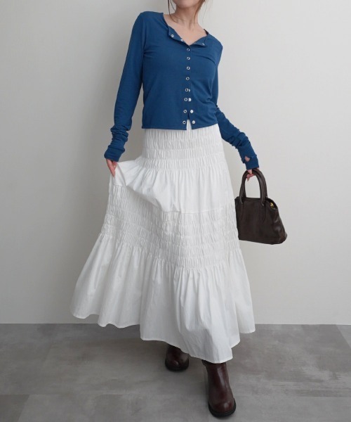 Rashik(ラシク)の「【Rashik】接触冷感 スナップボタンカーデ UVカット 抗菌 防臭(カーディガン/ボレロ・レディース・ブラック/レッド/ブルー/ホワイト・FREE)」の6枚目の写真