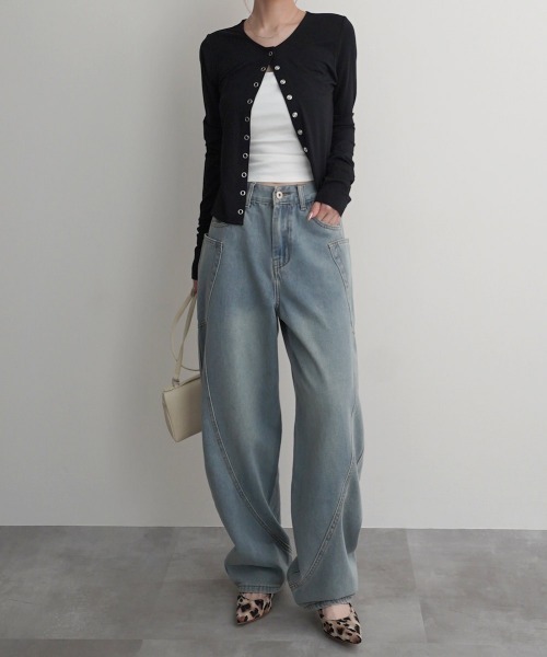Rashik(ラシク)の「【Rashik】接触冷感 スナップボタンカーデ UVカット 抗菌 防臭(カーディガン/ボレロ・レディース・ブラック/レッド/ブルー/ホワイト・FREE)」の8枚目の写真