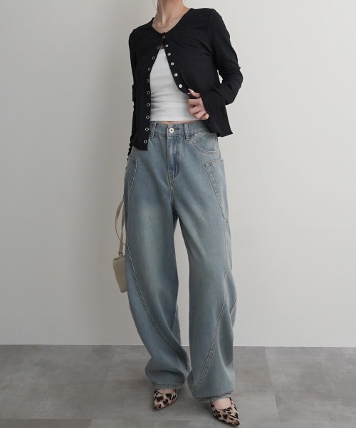 Rashik(ラシク)の「【Rashik】接触冷感 スナップボタンカーデ UVカット 抗菌 防臭(カーディガン/ボレロ・レディース・ブラック/レッド/ブルー/ホワイト・FREE)」の9枚目の写真